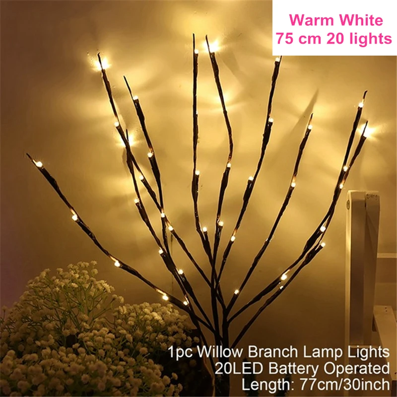 75cm 20LED warm Рождественские украшения для дома, 10 м, 100 шт., светодиодный Медный Серебряный провод, свадебные праздничные вечерние украшения, год, B - Цвет: 75cm 20LED warm