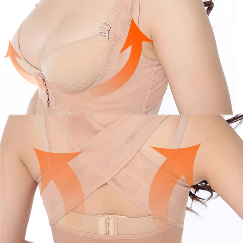 Back Brace Support Belt Adjustable Posture Correction Orthotics Corrector Rectify Shoulder Lumbar Massage Adjust | Женская одежда