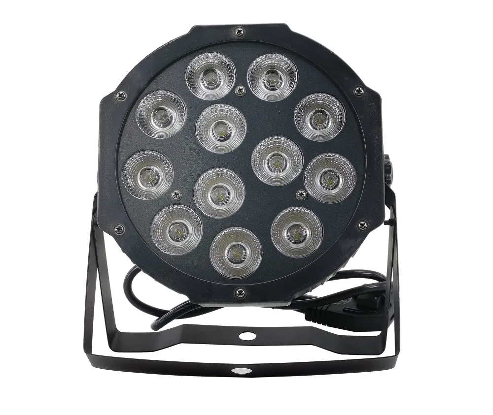 12x12 Вт led par Светильник rgbw 4в1 led par falt par dmx профессиональный сценический светильник, новое оборудование