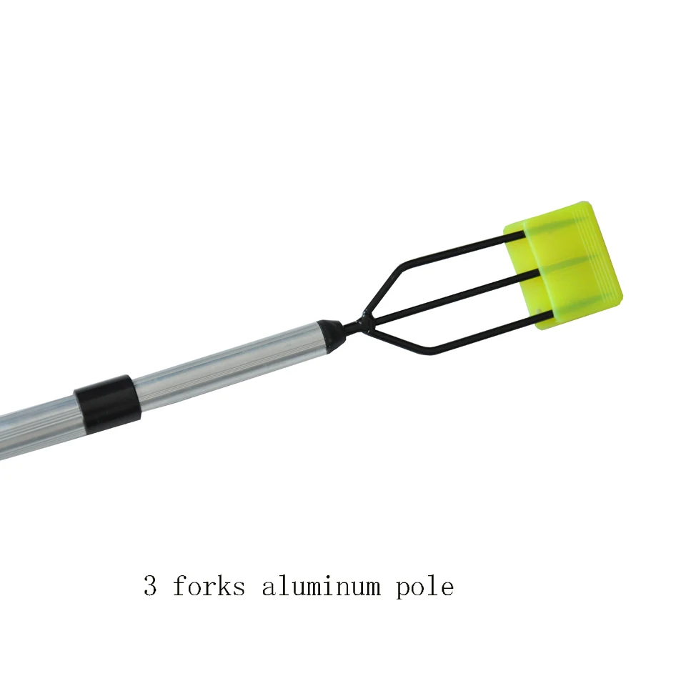 alu pole 3 teeth Рыболовное копье, прочный, острый, 2 секции, 4 вилки, нержавеющая сталь, 4 зубца, 4 мм, нить, рыболовное копье, удочка, ловля черной рыбы, Гиг - Цвет: alu pole 3 teeth