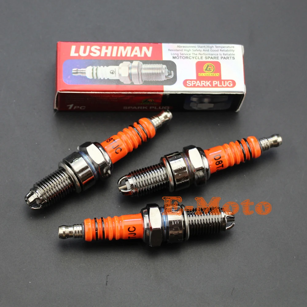 3x Свеча зажигания D8TC D8TJC 3 электрода для CG 125cc 150cc 200cc 250cc CF250 Мопед Скутер ATV |