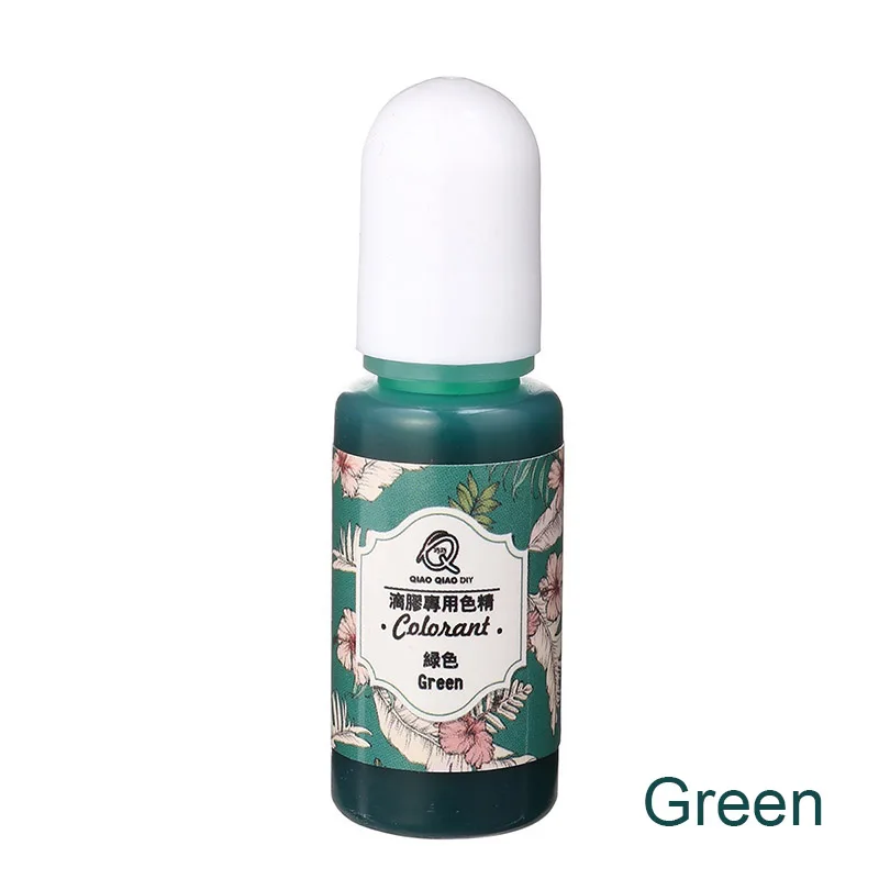 Green Уф смолы клей Пигмент Цвет жидкость окрашивающий краситель для DIY ювелирных изделий Ремесла дома PAK55 - Цвет: Green
