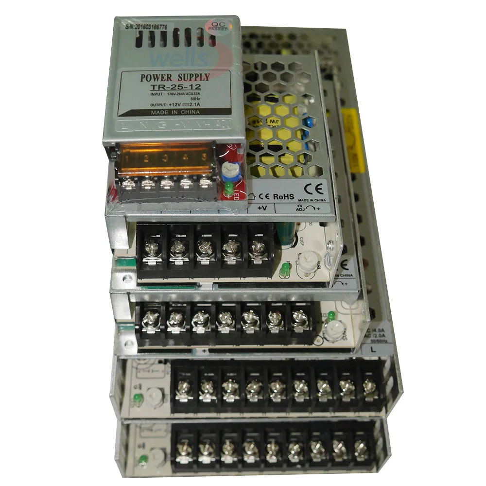 Светодиодный 12 V 24 V постоянного тока до 2A 4A 8A 10A 14A 16A 20A 29A блок питания трансформатор полосы адаптер света импульсный источник питания светодиодного табло
