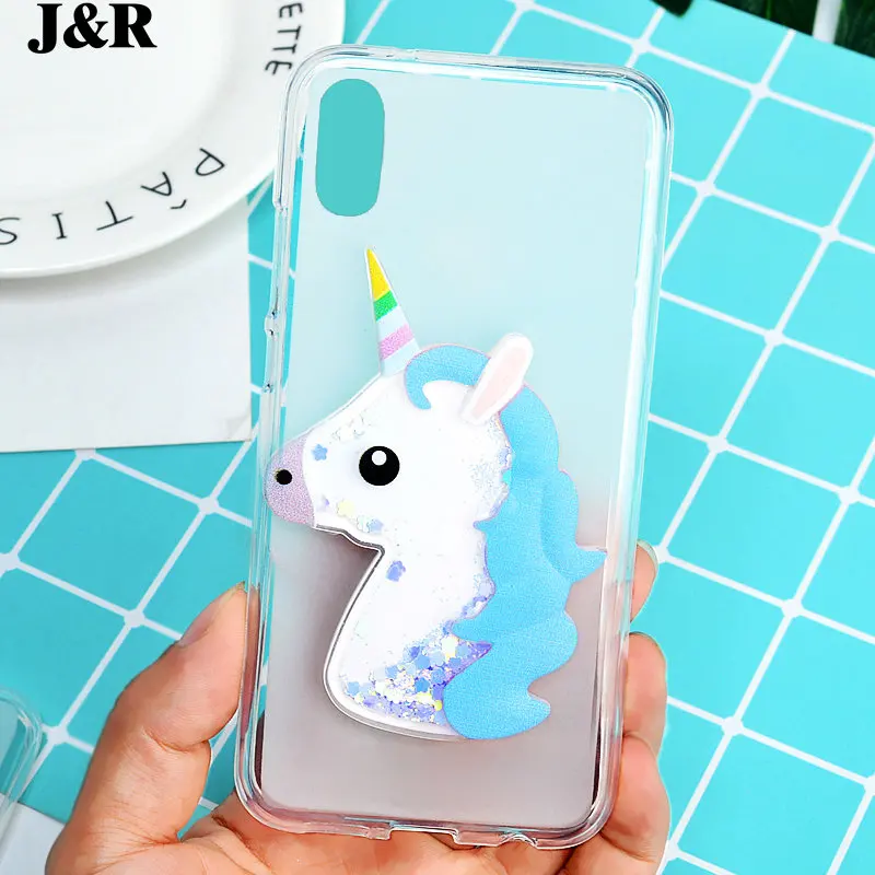 Glitter Case For Doogee X55 Silicone Cover Liquid Quicksand Bling Phone Bags Fashion Animal Owl Unicorn Protective Shell Girls |