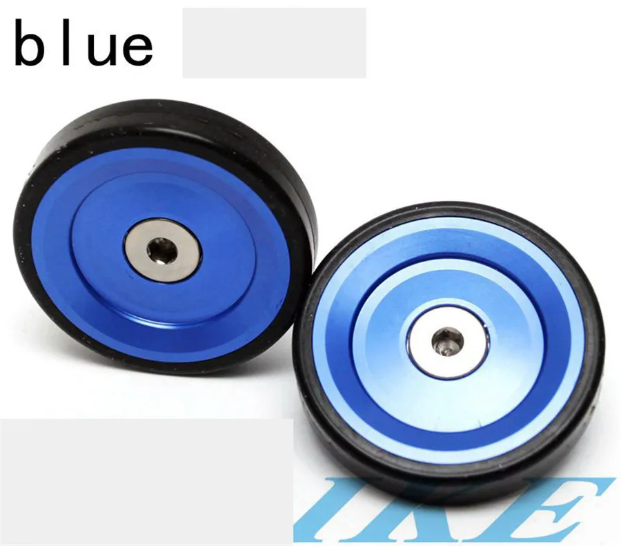 blue 6 цветов 26 г EasyWheel для велосипеда Brompton Easywheels стойки 46 мм алюминиевый сплав CNC легкое колесо с болтами Сверхлегкий пылезащитный - Цвет: blue
