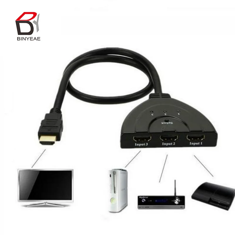 1.4b 4K * 2K 1080P совместимому с HDMI переключатель 3 в 1 из Порты и разъёмы концентратор Mini