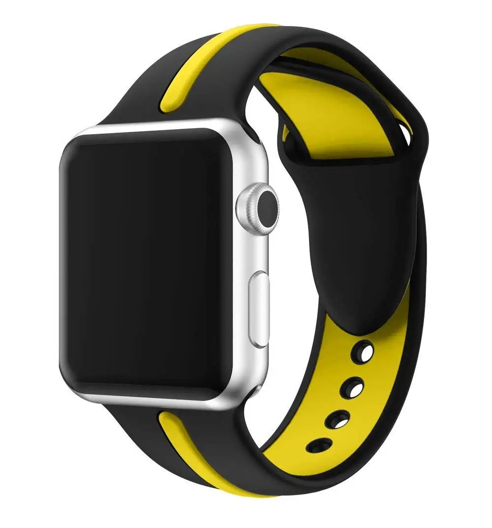 Фото Ремешок спортивный для Apple Watch Band Series 4/3/2/1 42 мм 38 сменный силиконовый гелевый Ремешок спортивный для Apple Watch Band Series 4/3/2/1 42 мм 38 сменный силиконовый гелевый
