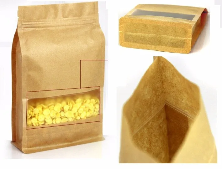 Упаковка из крафт бумаги упаковка для хранения продуктов сумка Doy пакет стоячий
