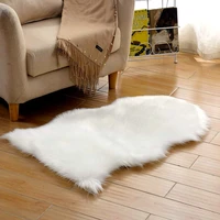 60x90cm artificial sheepskin hairy carpet for living room bedroom rugs skin fur plain fluffy area rugs washable bedroom faux mat