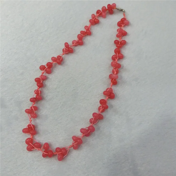 Rose Red Stone 3 шт./партия натуральный кварцевый камень синий Crazy Agates ручной цветной эльф чокер крутящий момент энергетическое лечение бисером ожерелье воротник бесплатно - Окраска металла: Rose Red Stone