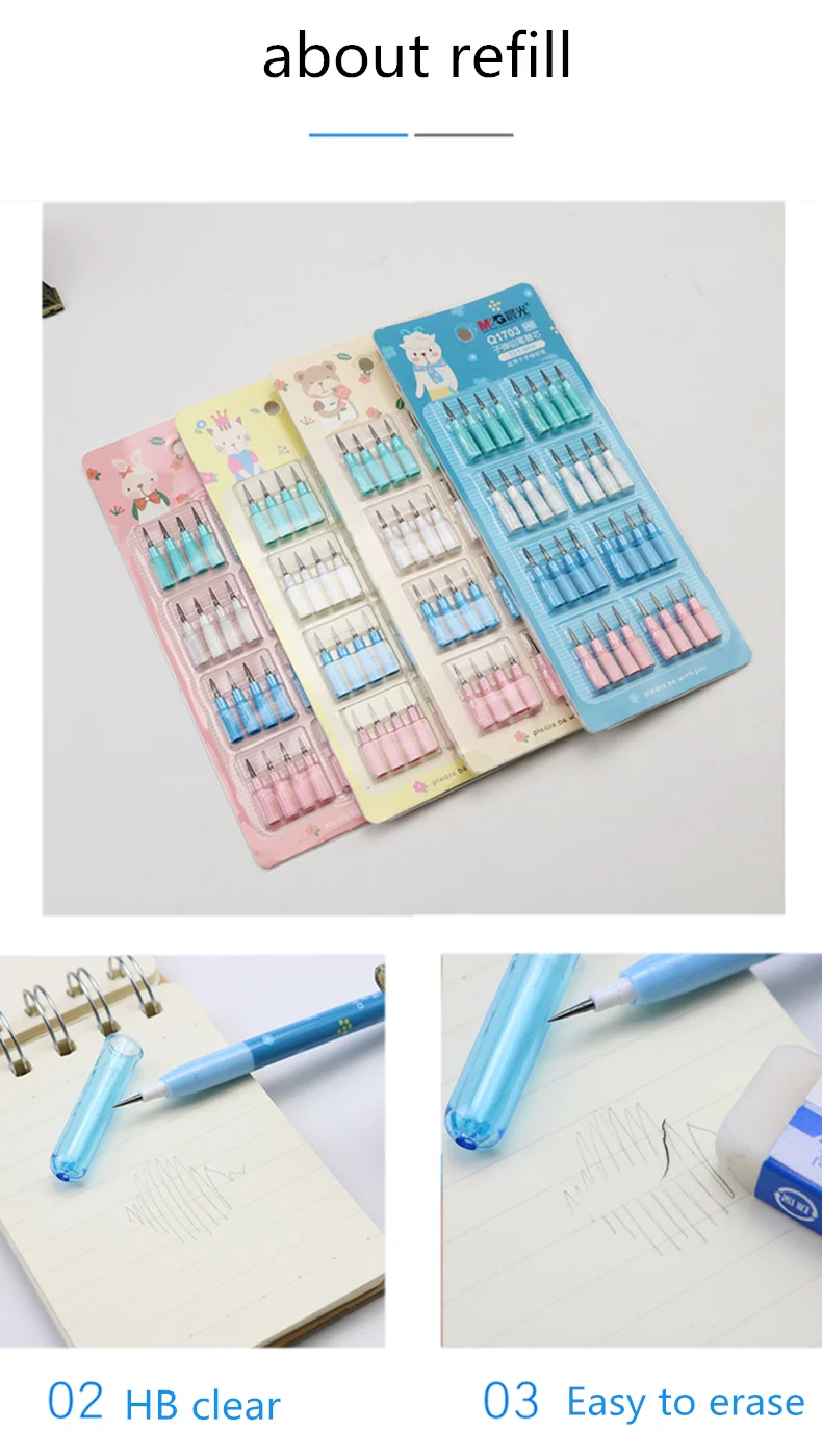 Каваи сменный перо pencilcute школьников HB живопись и пишущий карандаш дети обучения призы