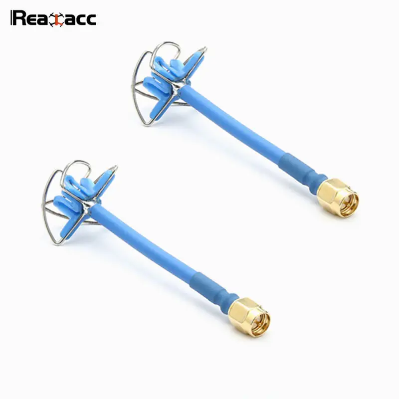Оригинальная антенна Realacc 5 8 ГГц 5dbi 50 Вт RHCP SMA/RP-SMA Мужская с 4 линиями FPV синяя для