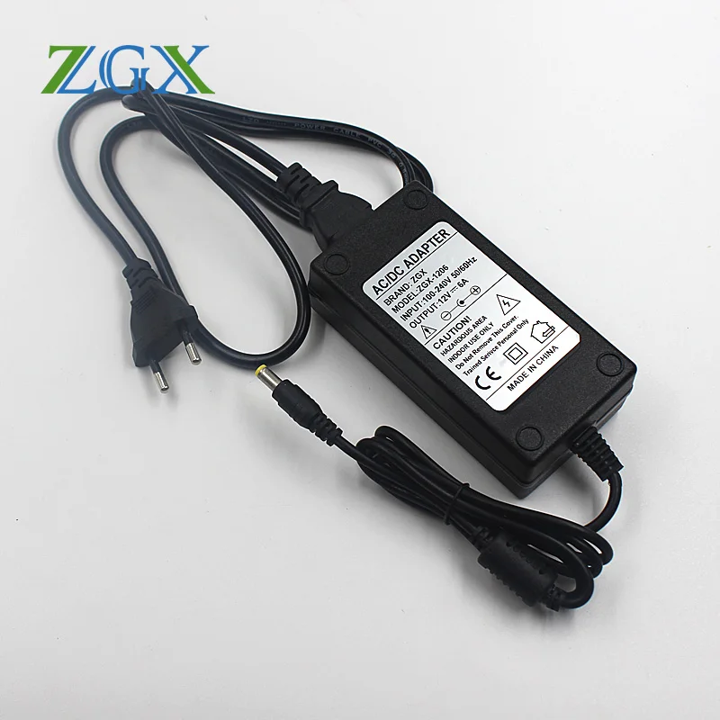 Блок питания на 12 В постоянного тока 6 А переключатель источник для светильник