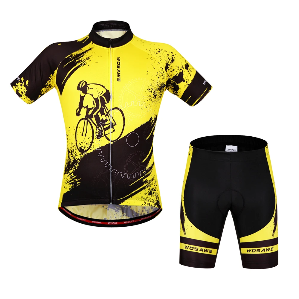 BC498 WOSAWE крутой Комплект Джерси для велоспорта с коротким рукавом uniforme ciclismo полиэстер летний велосипед ciclismo ropa hombre одежда для велоспорта - Цвет: BC498