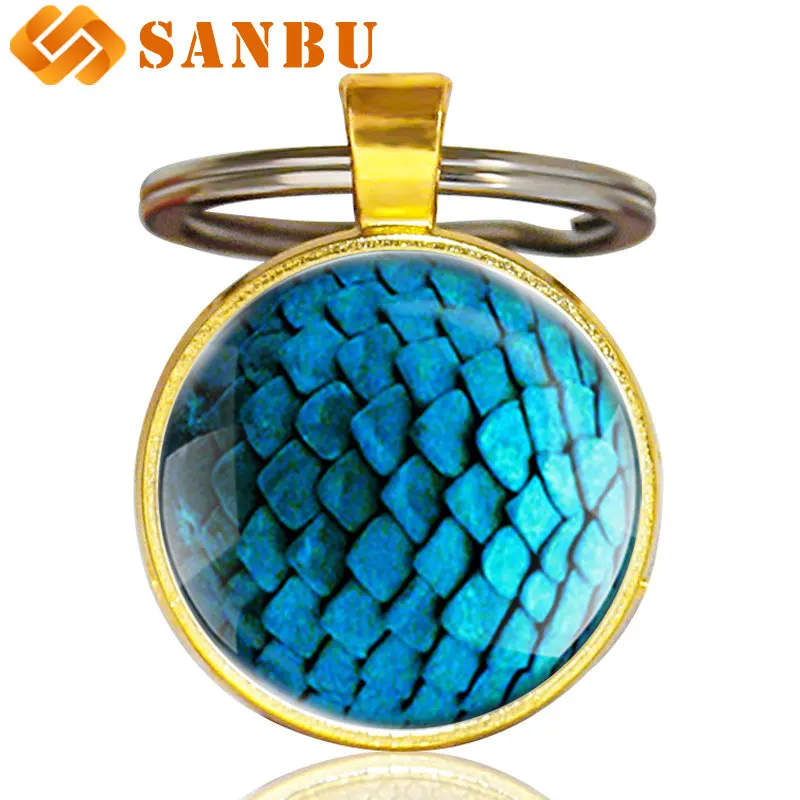 Модные синие весы талисман дракон для мужчин и женщин брелок | Украшения