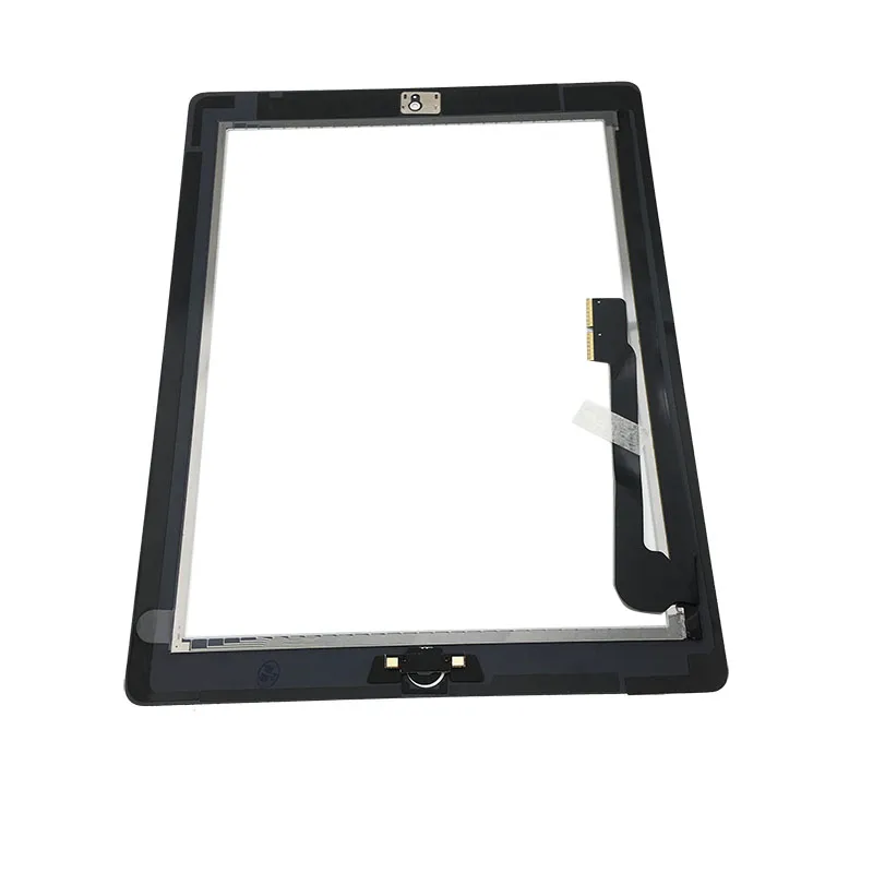 

50pcs/lot Wholesale Free DHL For iPad 4 Touch Screen Digitizer includes Home Button + Sticker +Camera Holder for iPad 3