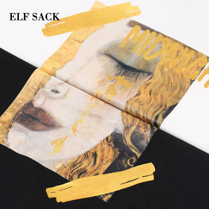 ELFSACK весна 2019 новые хлопковые толстовки для женщин Повседневные вязаные пуловеры