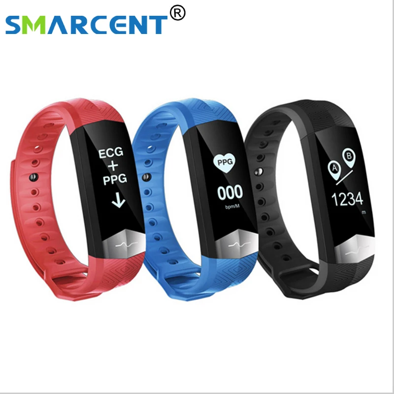 Умный Браслет Smarcent GM4 CD01 графитовый ЭКГ и PPG Sprort напоминание о пульсе кровяном