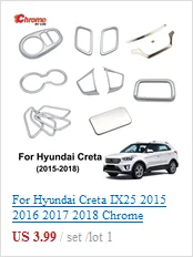 Для hyundai Creta IX25 Хромированная передняя лампа заднего противотуманного фонаря с отделкой противотуманный светильник, декоративная накладка для автомобиля