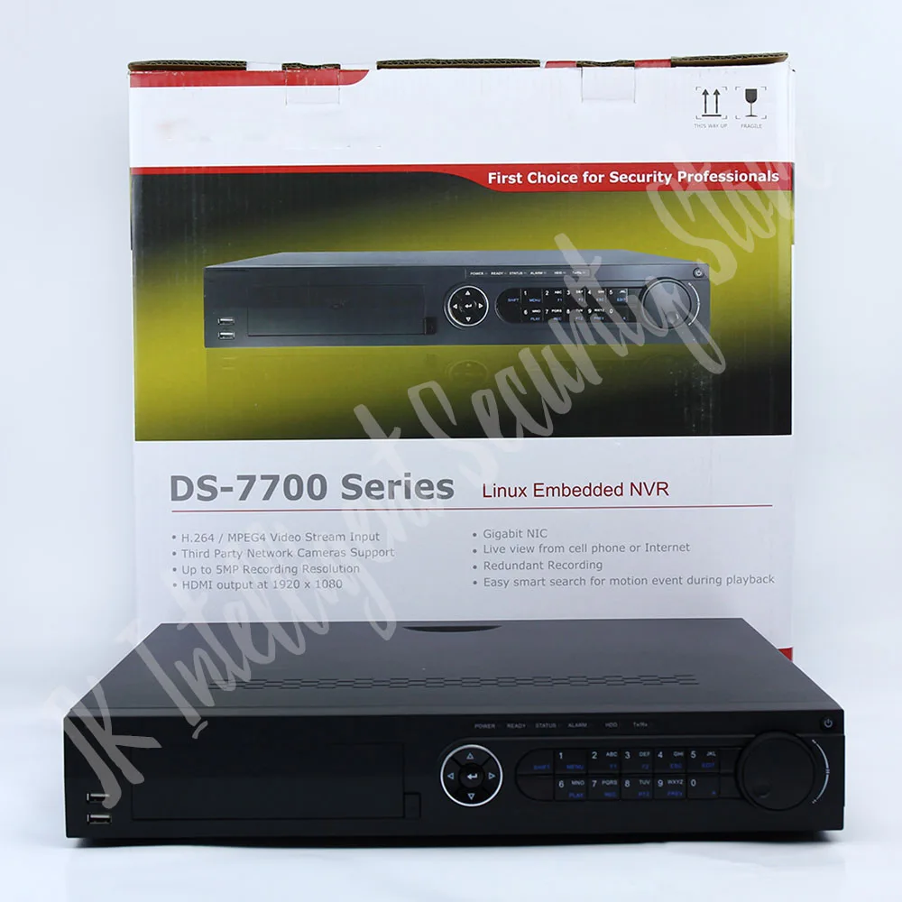 DS 7732NI E4/16 P Hikvision английская версия 32CH NVR 4SATA сетевой видеорегистратор 16 POE портов 6MP