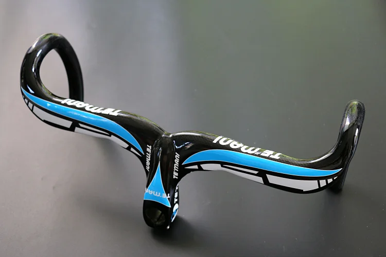 

TEMANI 3K Full Carbon Fiber Integrated Road Bicycle Handlebar 3K Matte Road Bike Handle Bent bars 28.6*440/420/440MM