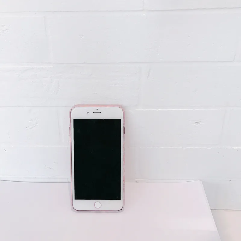 Розовые мраморные чехлы для телефонов iPhone 6 модные милые матовые жесткие apple iphone 6s