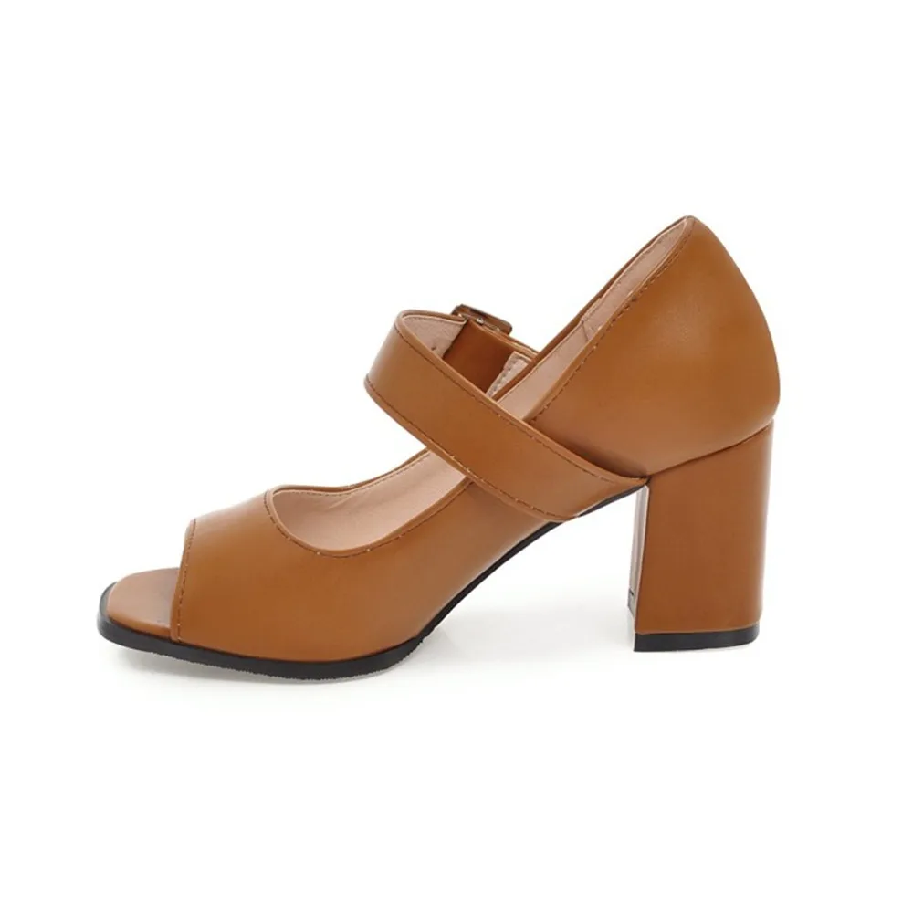 

ASUMER 2020 fashion spring autumn shoes woman peep toe buckle square heel pumps women shoes elegant high heels shoes size 34-46