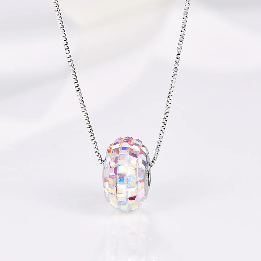 Оригинальные кристаллы Swarovski, Круглый бисер, ожерелье для женщин, новинка, модное элегантное ожерелье, вечерние ювелирные изделия, подарок для мамы