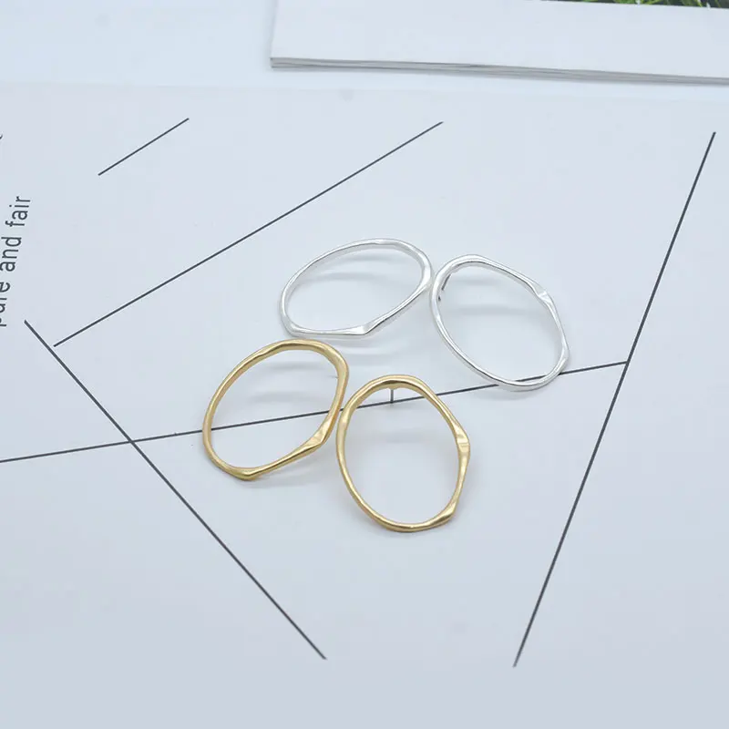 Carvejewl stud earrings irregular big oval for women jewelry matte gold silver plated girl gift new earring | Украшения и