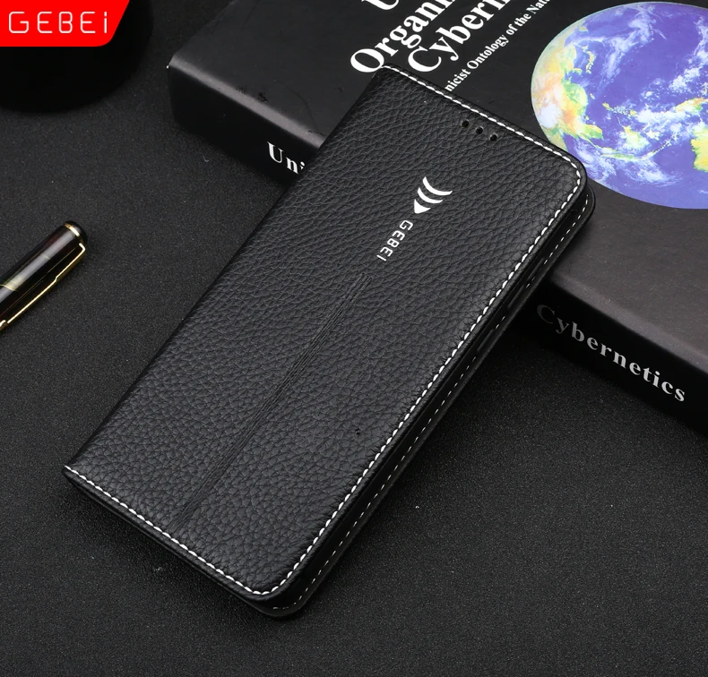 Чехол для HUAWEI P20/P20 Pro Роскошный бренд GEBEI кожаный флип уникальный магнит слот для карт дизайн крышка HP205