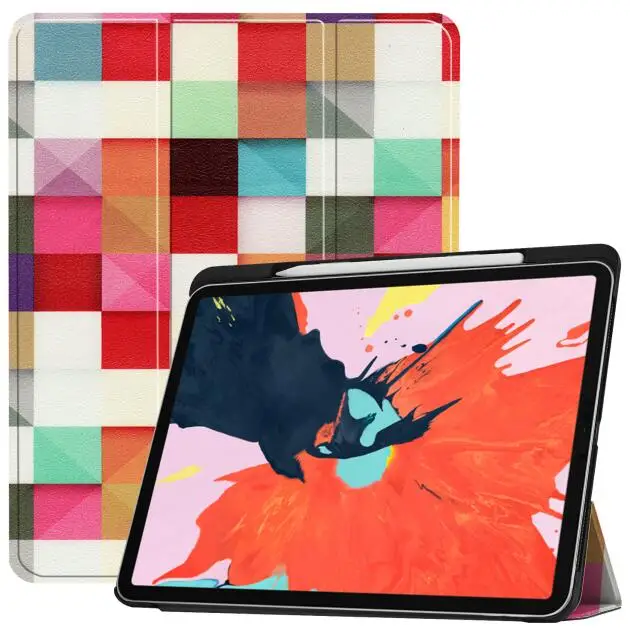 Коричневый Чехол для iPad Pro 12,9 с магнитной застежкой, кожаный чехол Fundas для iPad Pro 12,9 '', чехол с подставкой+ слот для стилуса - Цвет: Коричневый