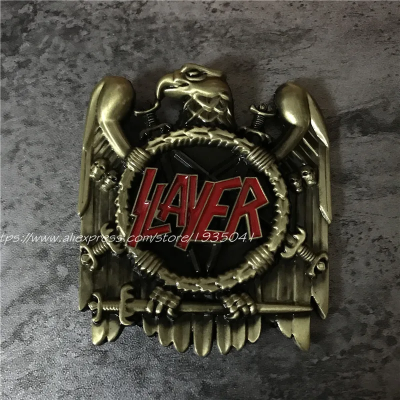 

Retail Rock band Metal Belt Buckle Eagle Music Bronze Buckles Fit 4cm Wide Belt Men,Women Jeans,Clothes accessories