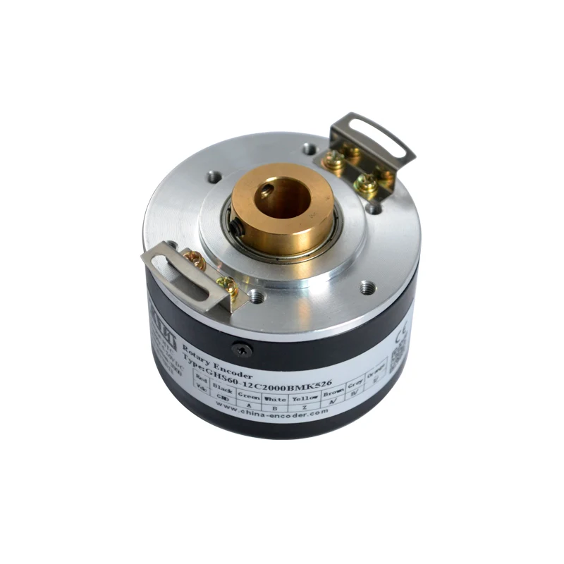 GHH60-12 Through hole hollow encoder 12v 24vdc push pull output speed and position sensor