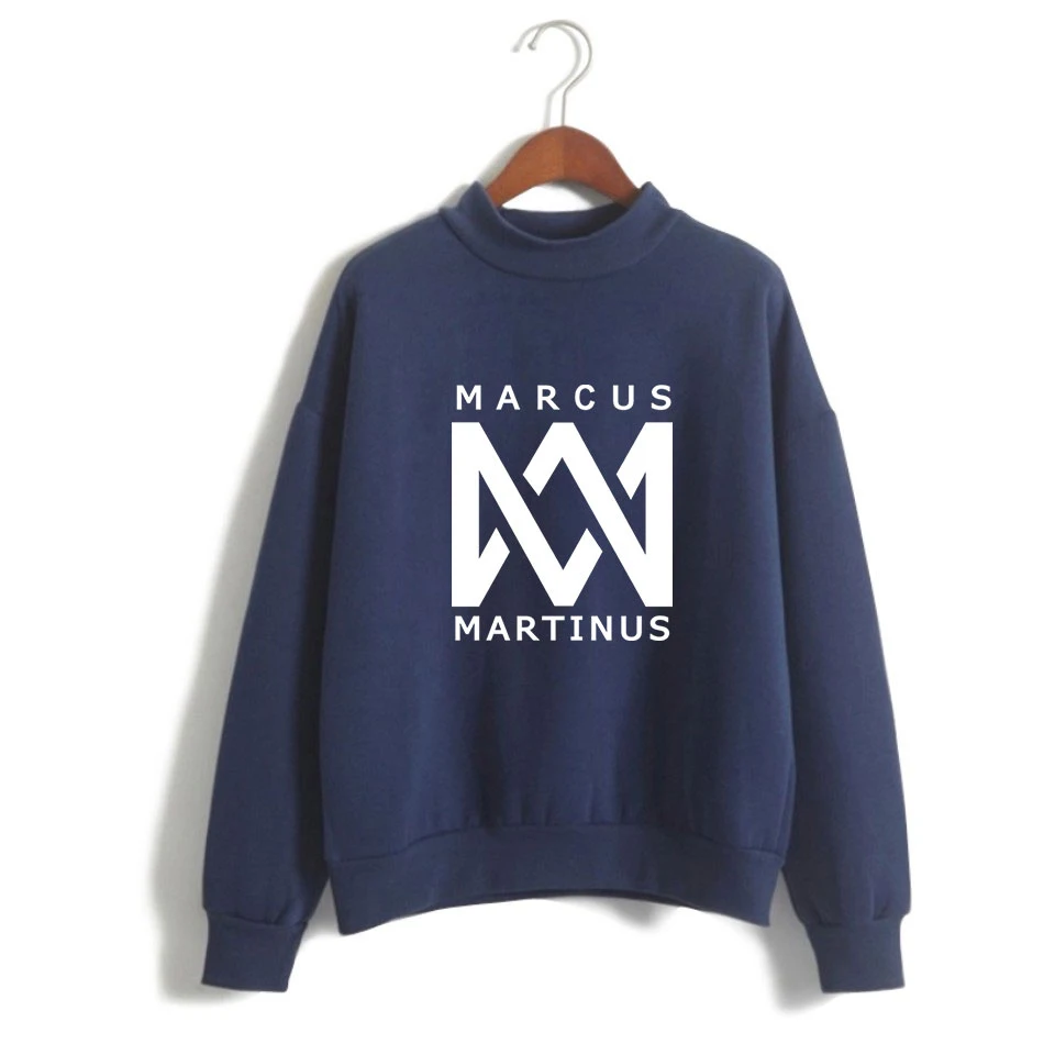 

Marcus &martinus Sweatshirt High Collar Hip Hop 2018 New Arrival Winter Clothes Women/Men Ouewear Casual Sweatshirt