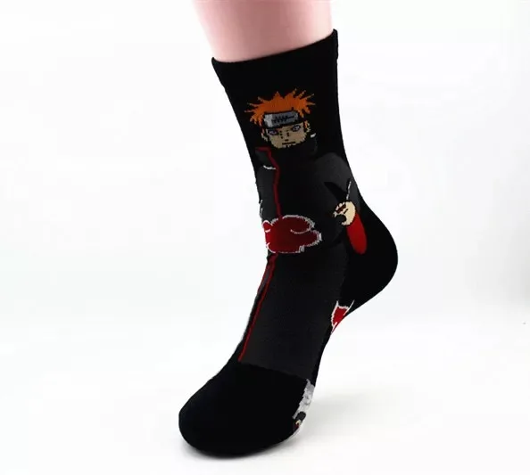 Мужские хлопковые носки всесезонные аниме calcetines Наруто модные хип-хоп забавные носки для женщин носки счастливые носки пара skarpetki