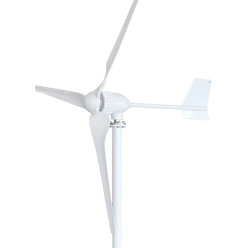Белый 1000w 1KW Wind Turbine Generator Three Blades, 24V/48V Optional Wind Generator with 1000Wwind controller or Hybrid Controller - Цвет: Белый