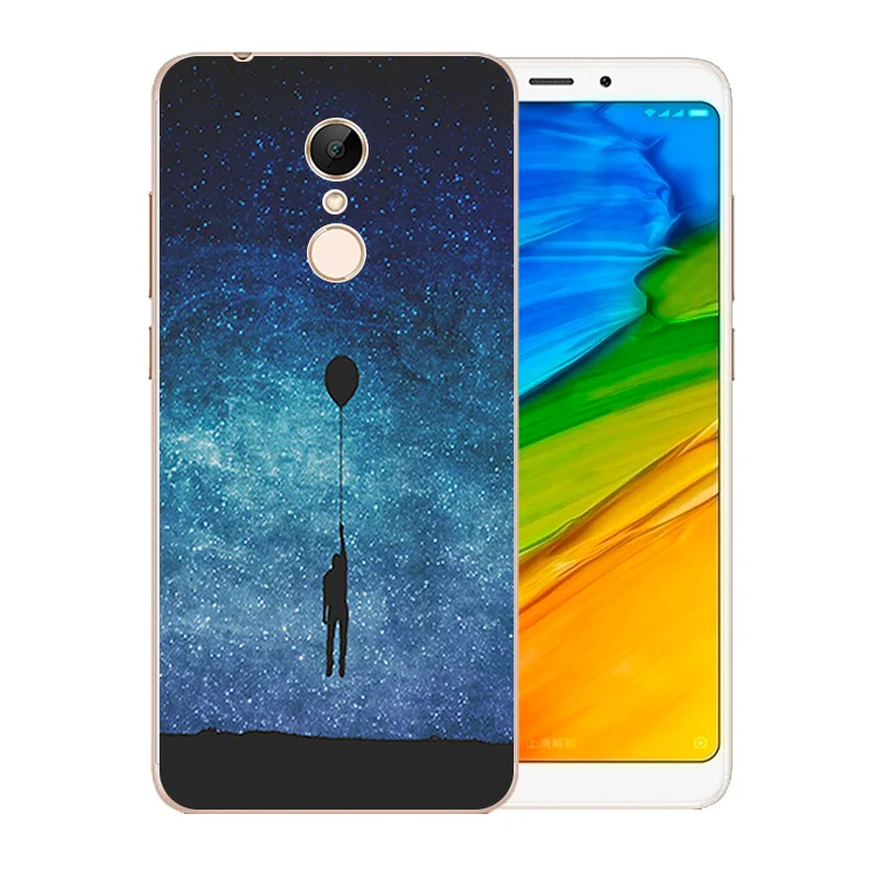 5.7 inch For Xiaomi Redmi 5 Phone Case Soft Silicone TPU for Back Cover Night Sky Pattern xaomi matte Shell |