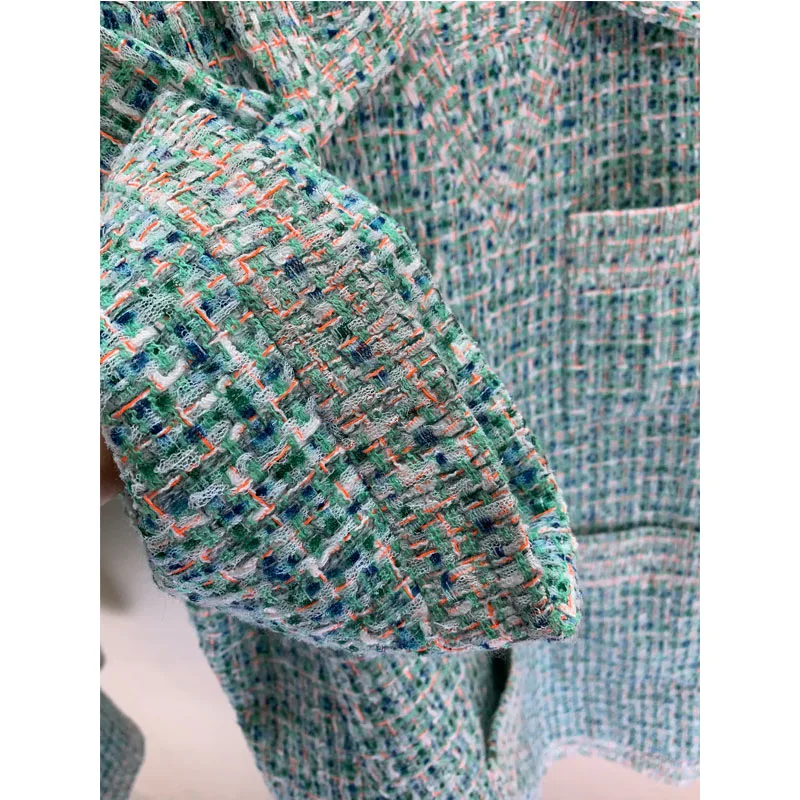 Верхняя одежда Модный женский зеленый платье с рукавами цельнокроеное