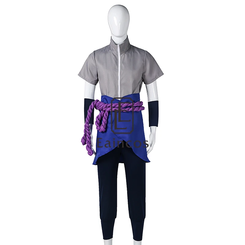 Аниме Наруто Shippuden Uchiha Sasuke униформа косплей костюм для Хэллоуин ниндзя COS Полный