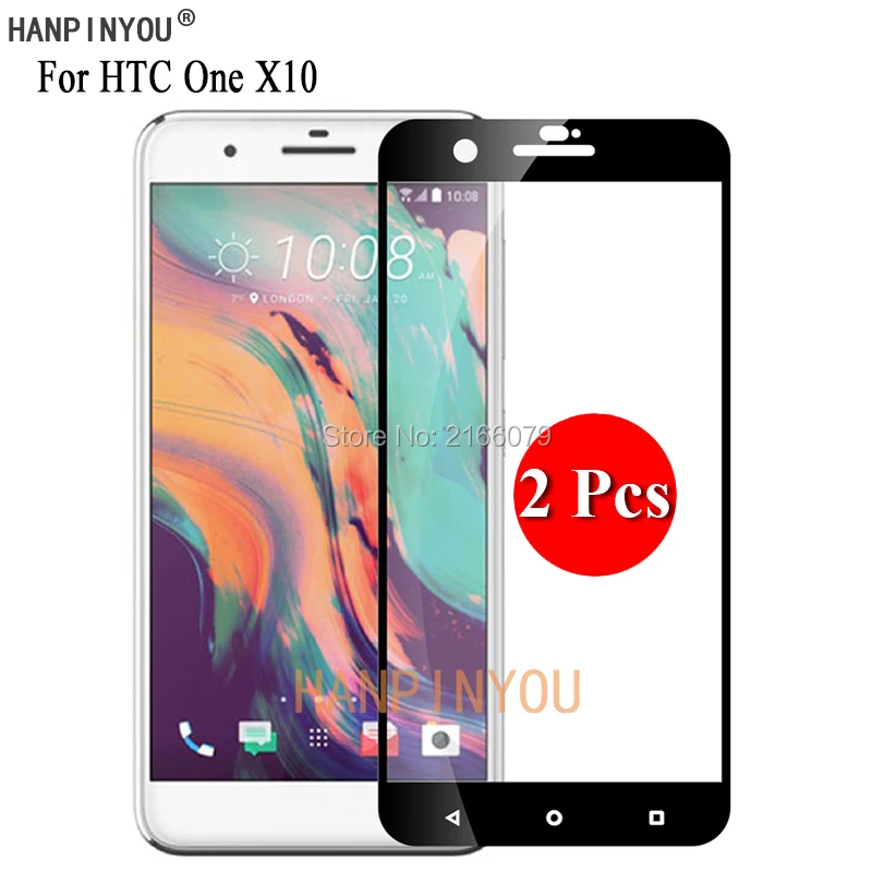 2 шт./лот для HTC One X10 5 дюйма полное покрытие защита экрана закаленное стекло