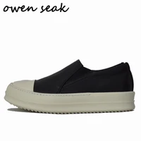 owen seak men loafers shoes luxury trainers genuine leather casual autumn men flats black white sneaker big size shoes