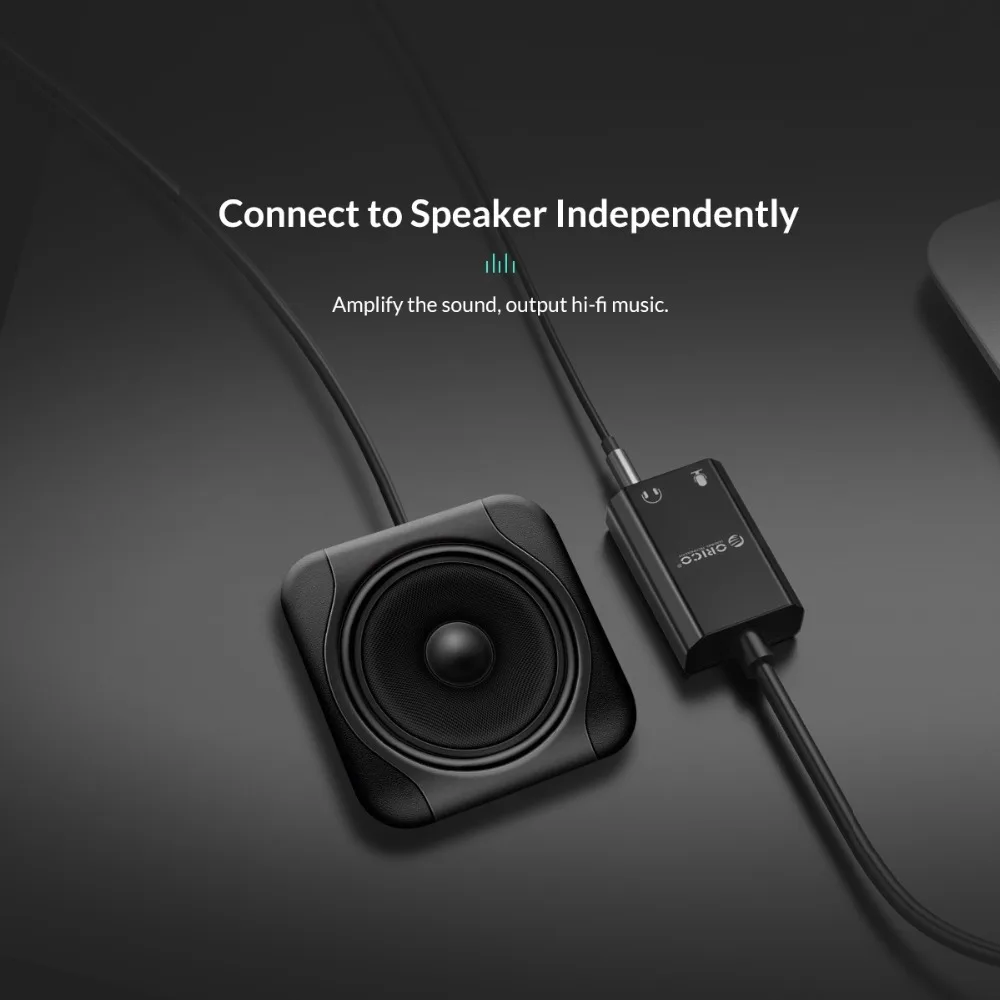 Внешняя звуковая карта ORICO USB с портом для гарнитуры + 1 разъем микрофона 3 5 мм