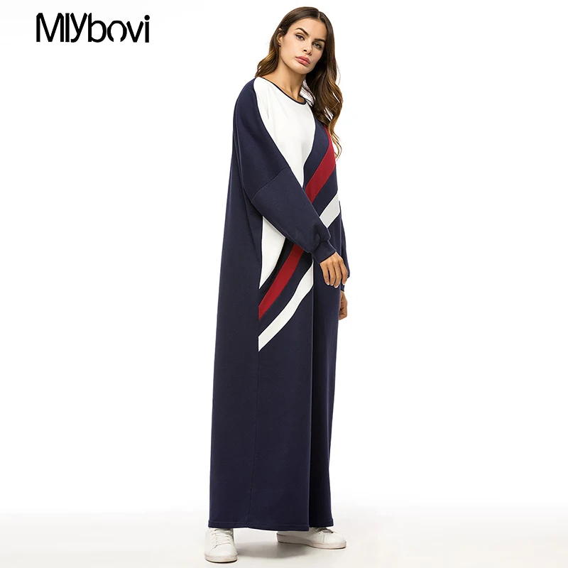 Vestido женский кафтан арабский абайя Дубай лоскутное женское мусульманское платье