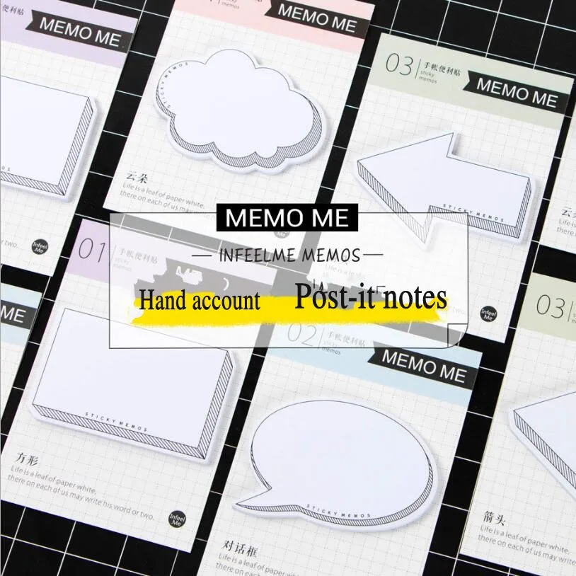 30 листов креативная ручная учётная запись самоклеющаяся блокнот для заметок