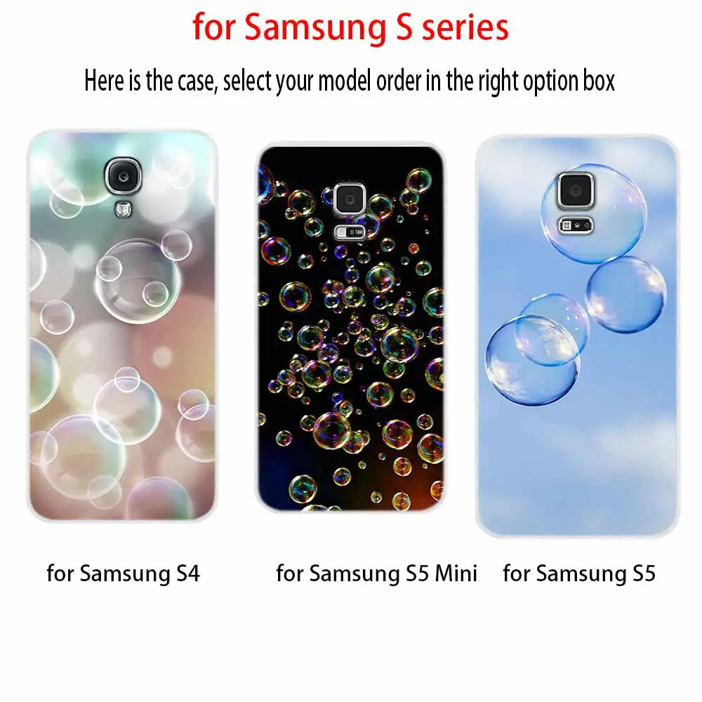 Чехол для телефона с рисунком Samsung Galaxy S8 S9 S10 S20 S21 Plus Cover S10E S7 Edge Uitra bolle di sapone