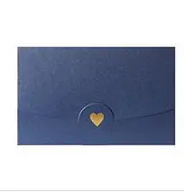 10 шт./лот) 17,5*11 см цветной перламутровый бумажный конверт Love горячее тиснение конверты для поздравительных открыток свадебные приглашения - Цвет: Dark Blue