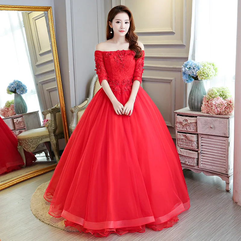 Ruthshen платья для дебютантов новинка 2020 Quinceanera красные Бальные с открытыми плечами