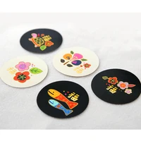 300pcslot 4cm chinese style fusealing label adhesive kraft baking seal sticker gift stickers students funny diy work