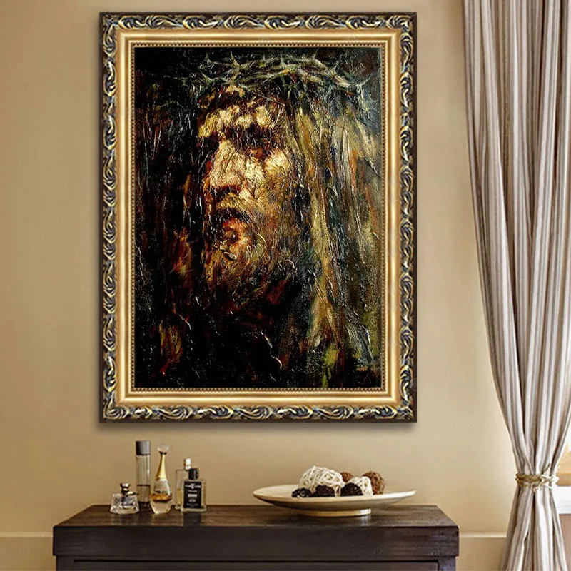 Картина маслом на холсте с изображением Иисуса Христа|art pictures|picture for living roomcanvas poster