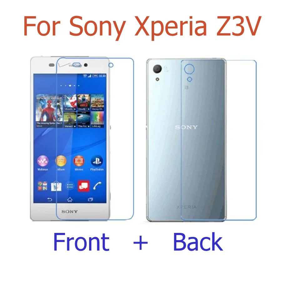 2PCS = Front + Back Screen Protector Glossy and Matte Film For Sony xperia Z1 Z3 Z4 Z5 mini compact / Z2A /Z3V Protective |